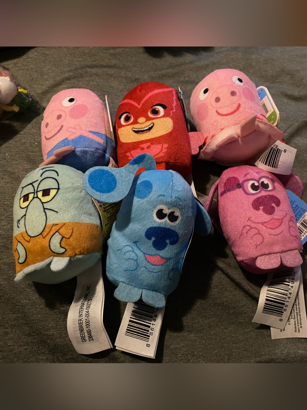 Peppa Pig Mini Plush Character Pack - Pink, Blue, Red, Purple, Cream
